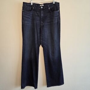 Good American Dark Blue Flare Jeans